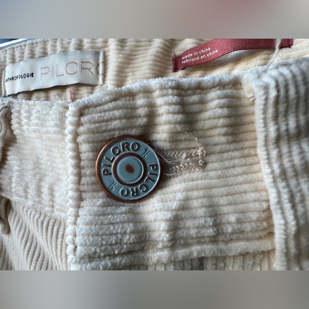 Pilcro | The Slim Boyfriend Corduroy Jeans | NWT Cream 27 - Picture 12 of 16